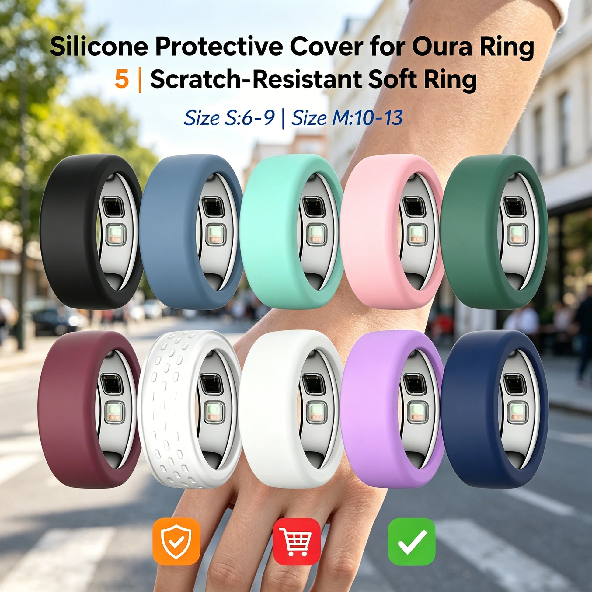 For Oura Ring 5 Ring Protective Cover Smart Ring For Oura Ring 5 Skin Feel Silicone Ring Cover Anti Fall Dust-proof Protection Peaceful Pleasures Health and Wellness