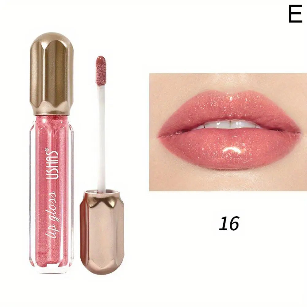 Mirror Pearl Lip Gloss – Waterproof Glitter Lip Tint & Glaze