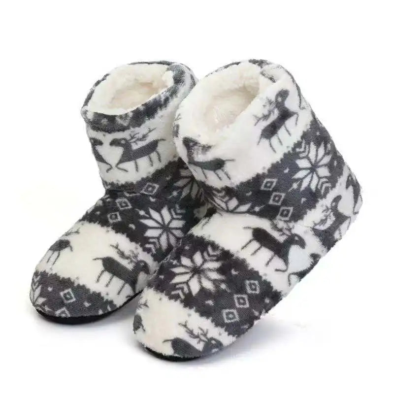 Women's Christmas Elk Plush Slippers | Warm Anti-Slip Boots