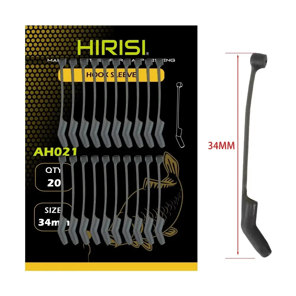 2026 HIRISI 20Pcs Anti-Tangle Carp Fishing Hook Sleeves, D-Rig Aligner for Pop Up Boilies, Practical Terminal Angling Tackle Peaceful Pleasures Health and Wellness AH021