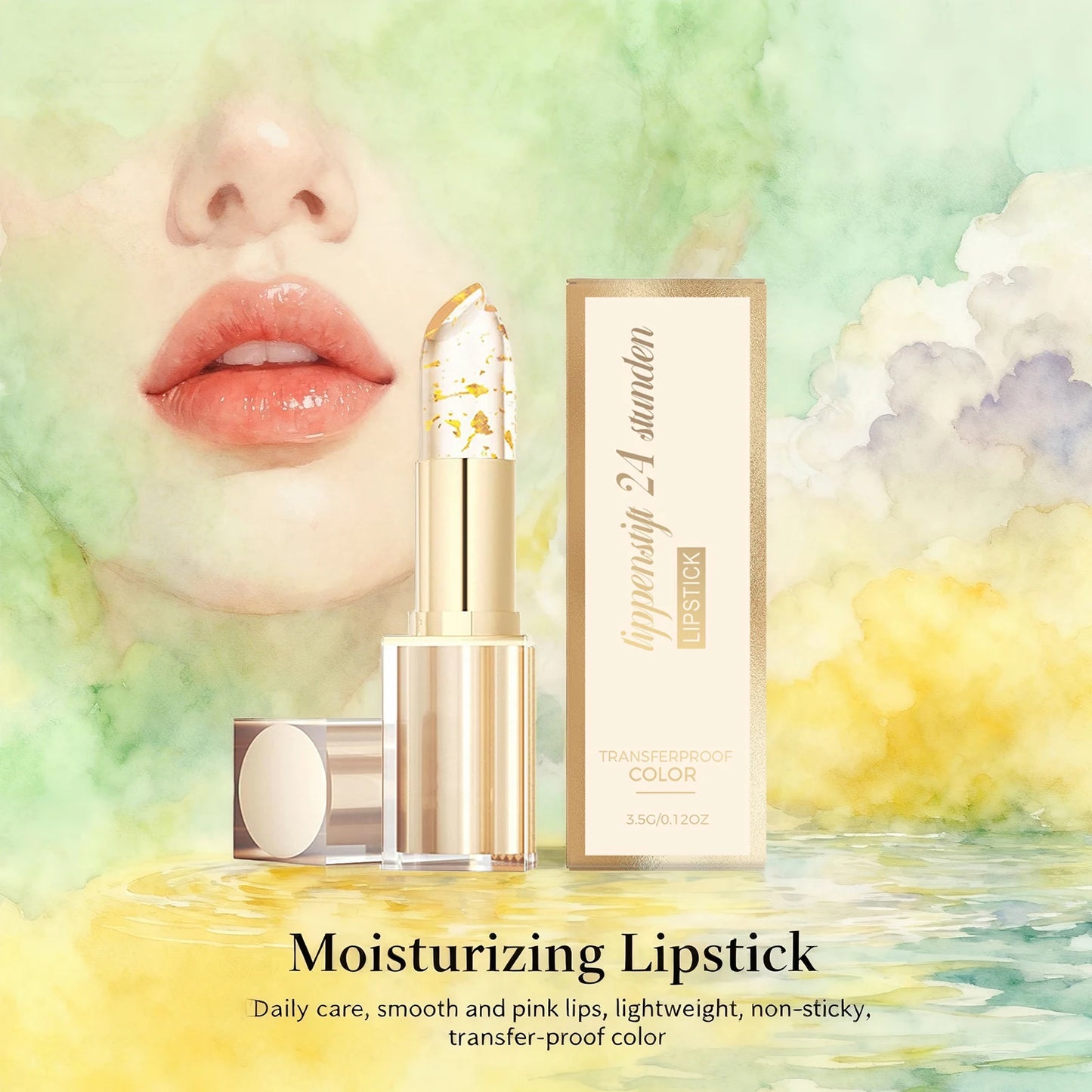 Color Changing Lipstick High Shine Fade Lip Line Gold Nourishing Lipstick Non-stick Long Lasting Moisturizing Lip Balm Peaceful Pleasures Health and Wellness