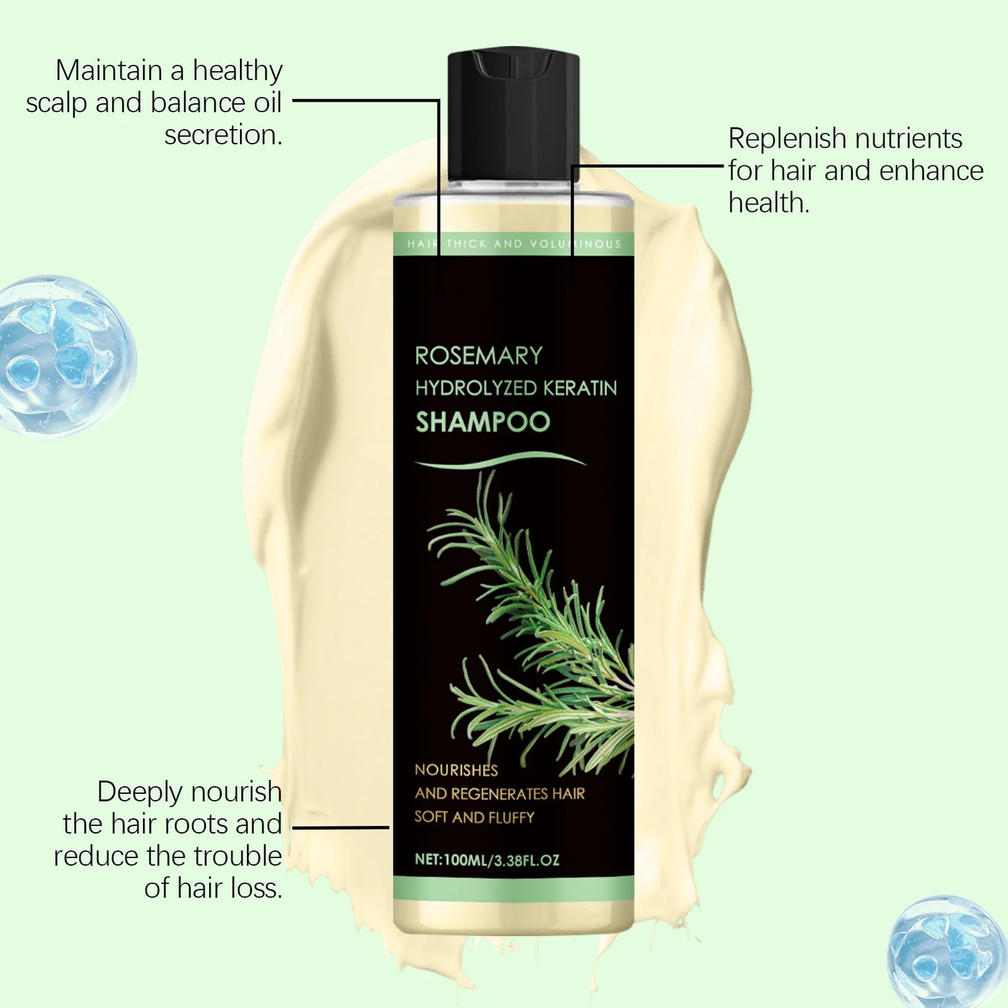 Rosemary Shampoo – Oily Scalp, Dandruff Relief & Volume