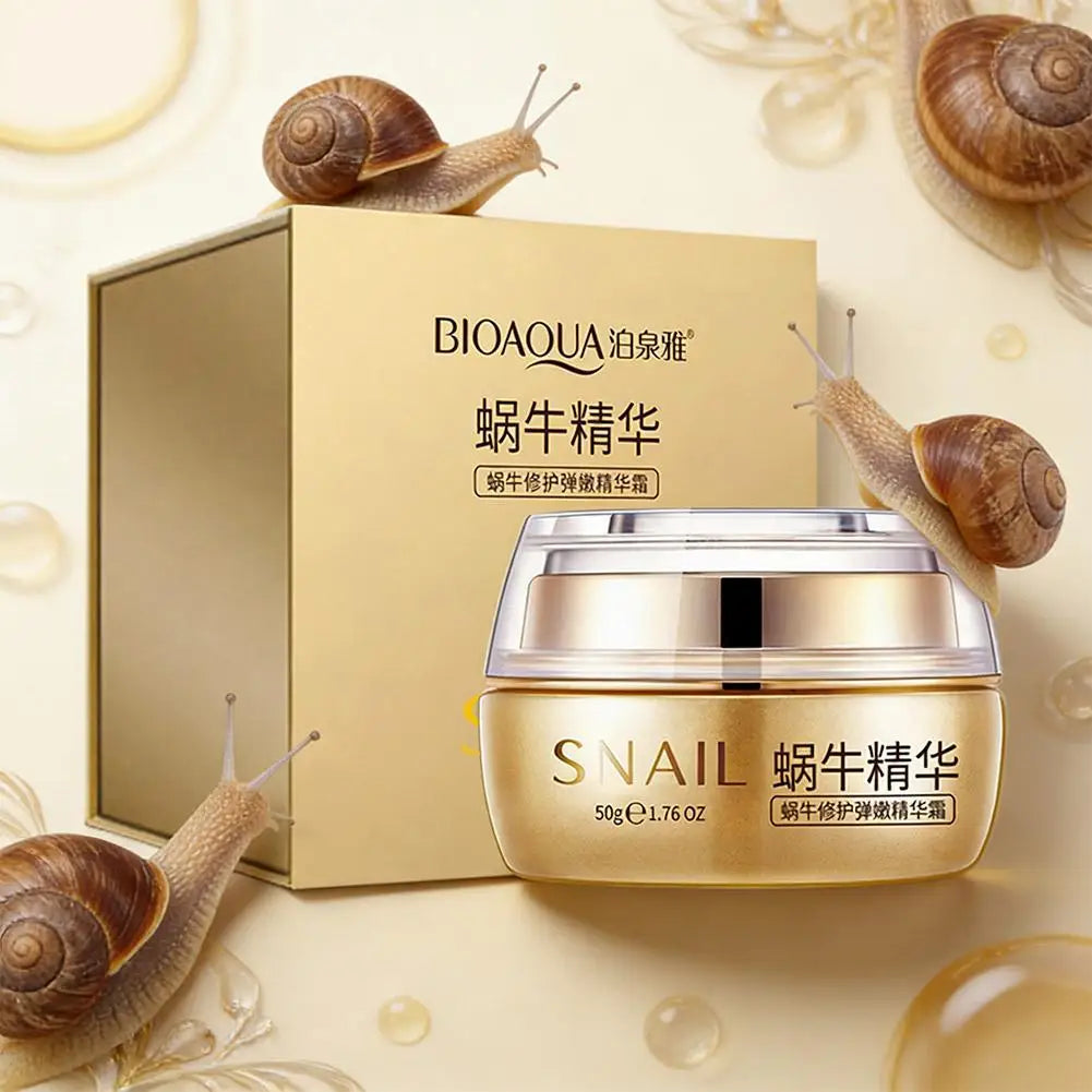 50g Snail Recovery Cream,Snail Mucin Facial Moisturizer for Hydrated, Supple Smooth-Feeling Skin, Lightweight Daily Face Cream Peaceful Pleasures Health and Wellness