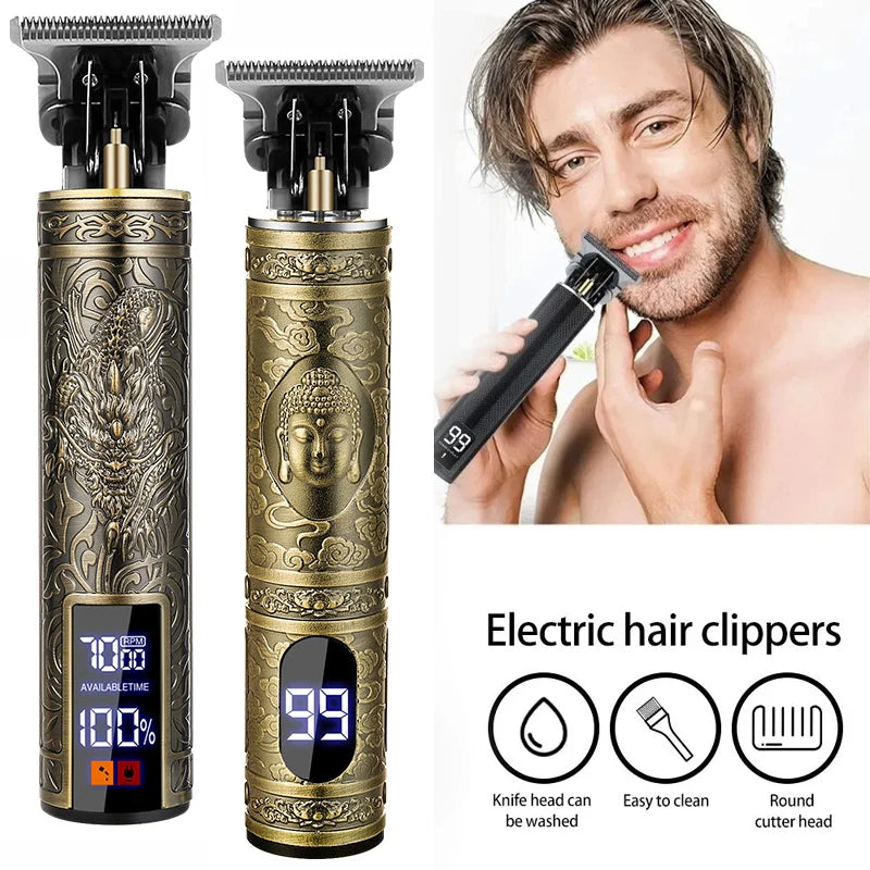XMSJ Carving T9 USB Rechargeable Hair Clipper & Beard Trimmer
