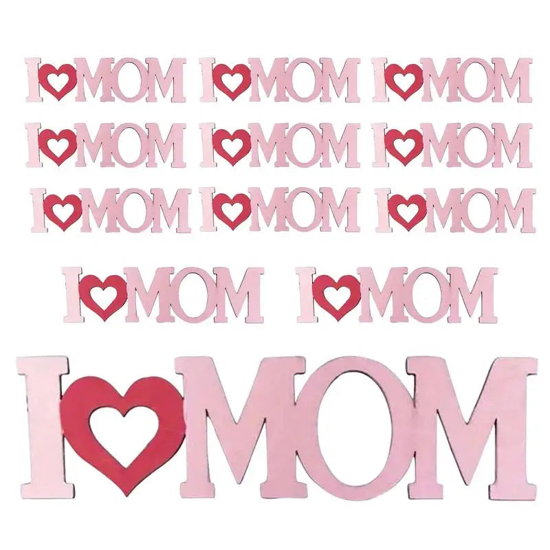 Mothers Day Decorations 12X Stylish Table Ornament Creative Heartwarming Mom Birthday Decorative Sign Meaningful Wood Ornament Peaceful Pleasures Health and Wellness WHITE China Mainland