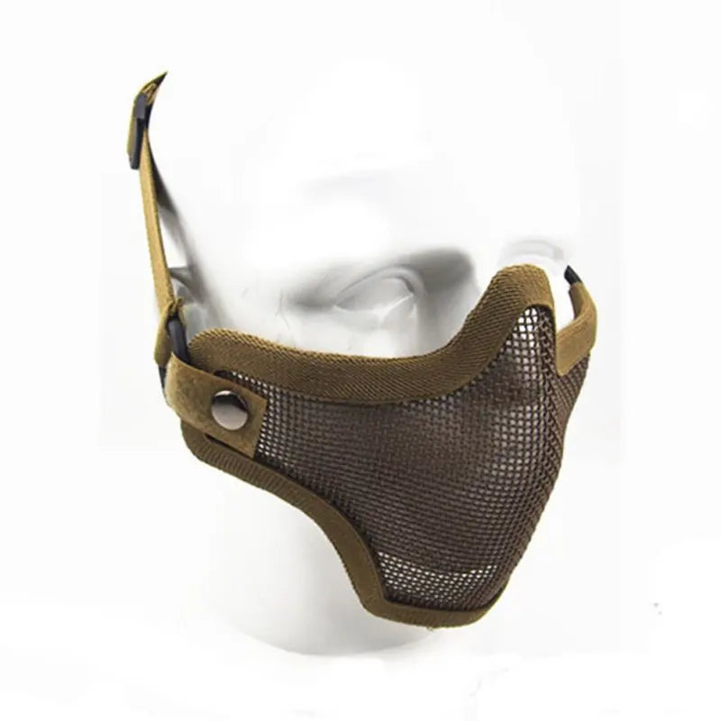 Tactical Airsoft Half Face Metal Mesh Mask – 3 Colors Tactical Face Mask Peaceful Pleasures Health and Wellness coffee