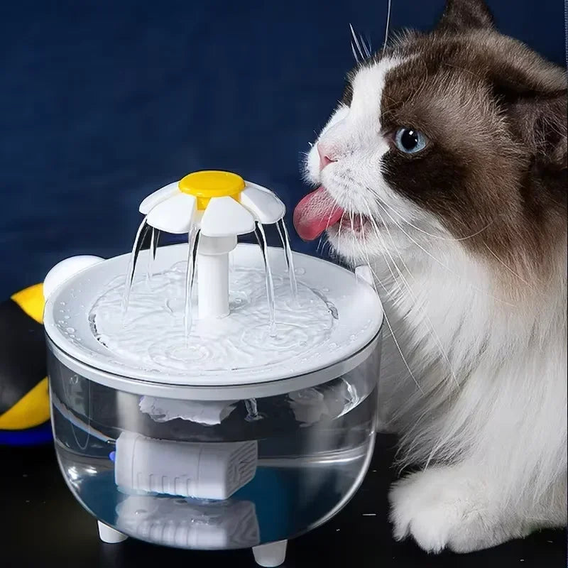 1200mL USB Auto Cat Water Fountain – Silent & Self-Filtering