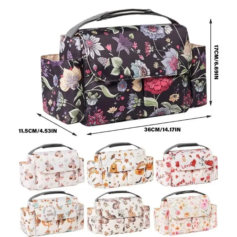 Waterproof Baby Stroller Organizer Bag | Cute Print