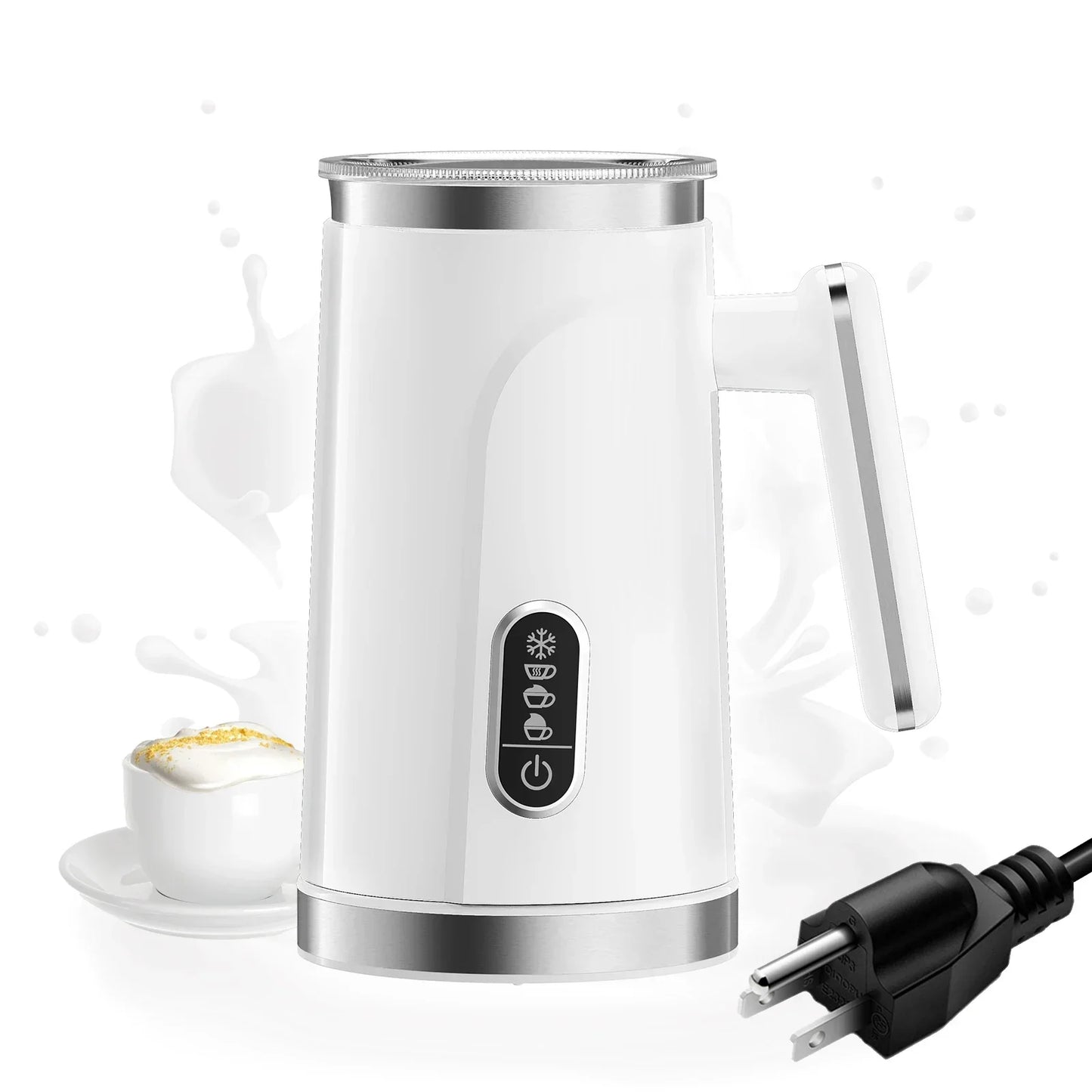BioloMix 4-in-1 Automatic Milk Frother & Warmer 500W Milk Frother Peaceful Pleasures Health and Wellness 110V US WHITE UNITED KINGDOM