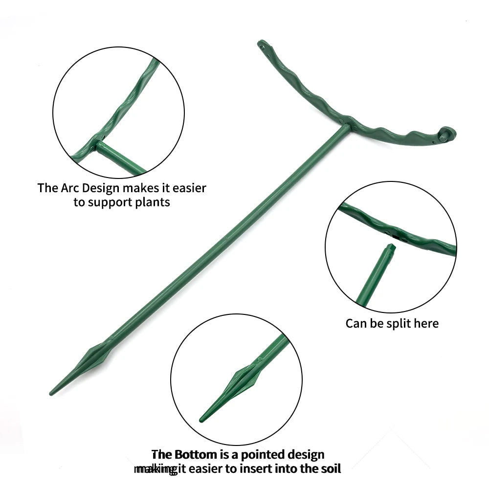2/4/8PCS Plastic Plant Support Pile Frame Greenhouse Arrangement Semicircle Fixed Rod Indoor Flower Plant Vine Climbing Bracket Peaceful Pleasures Health and Wellness