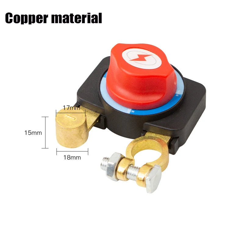 Car Battery Disconnect Switch | Copper Circuit Breaker 12V-24V