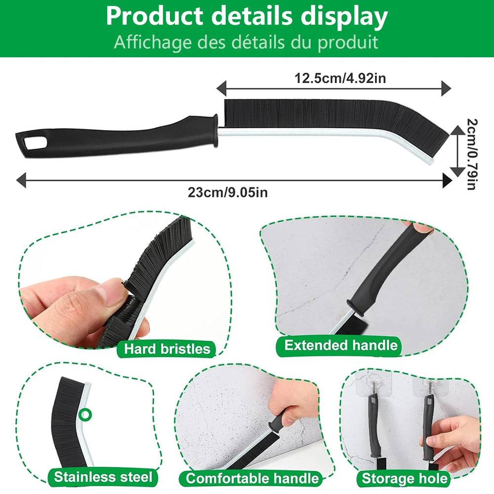 Hard Bristle Crevice Cleaning Brush for Fine Seam Corners Groove Window Cleaning Tools Kitchen Bathroom Home Tiles Joints Brush Peaceful Pleasures Health and Wellness