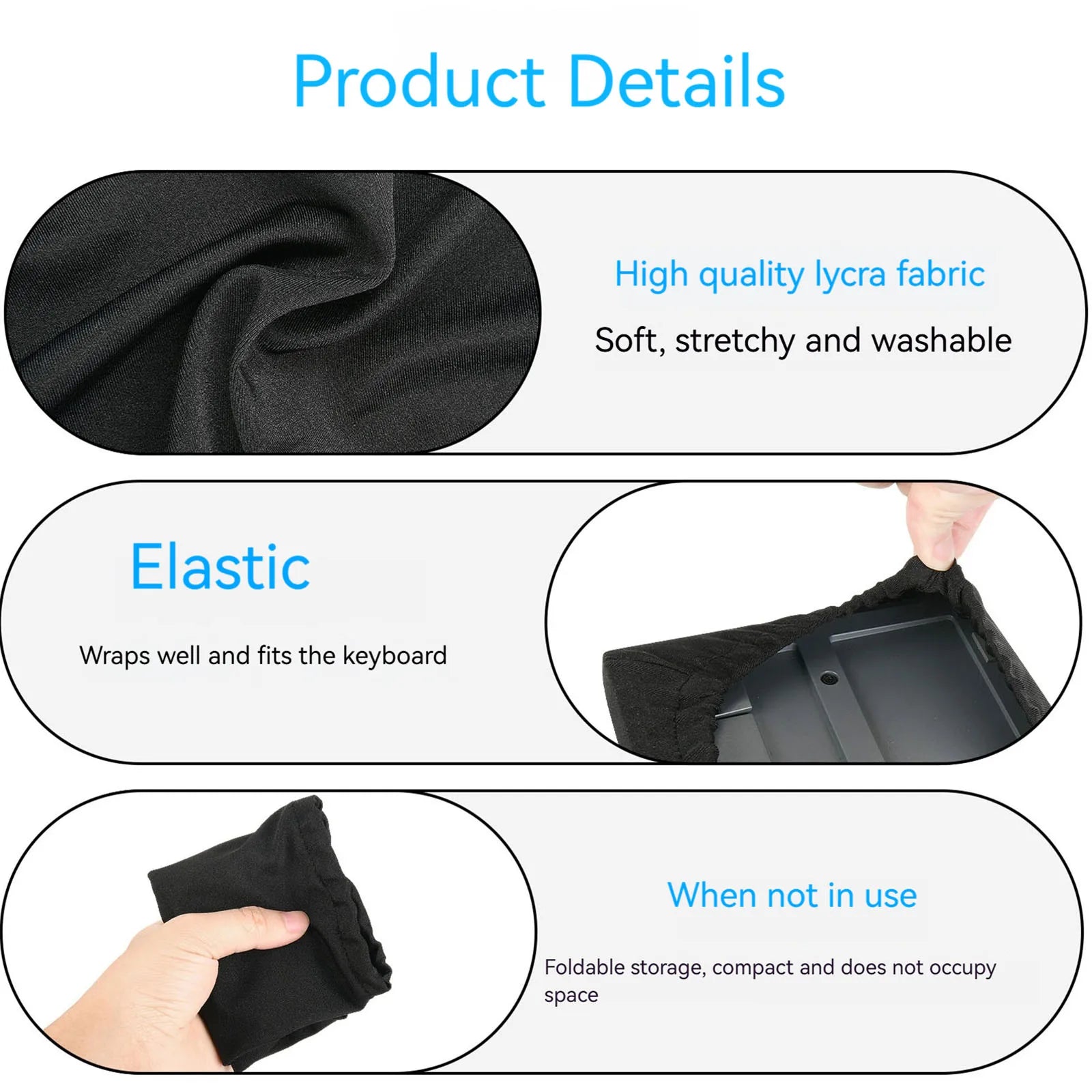 Keyboard Dust Cover Ergonomic Keyboard Cover Sleeve Stretch Fabric Soft Keyboard Cover for Most PC Mechanical Gaming Keyboards Peaceful Pleasures Health and Wellness