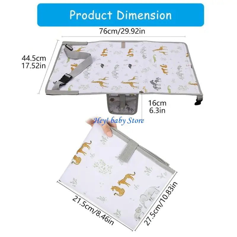 Kids Foldable Airplane Seat Extender & Footrest Pad for Travel