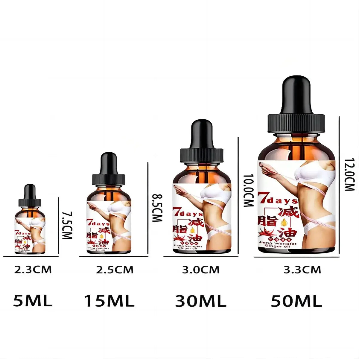 7-Day Weight Loss Oil Ginger Waist Abdominal Massage Essential Oil Tightens and Shapes to Make Your Body Look Healthier Peaceful Pleasures Health and Wellness