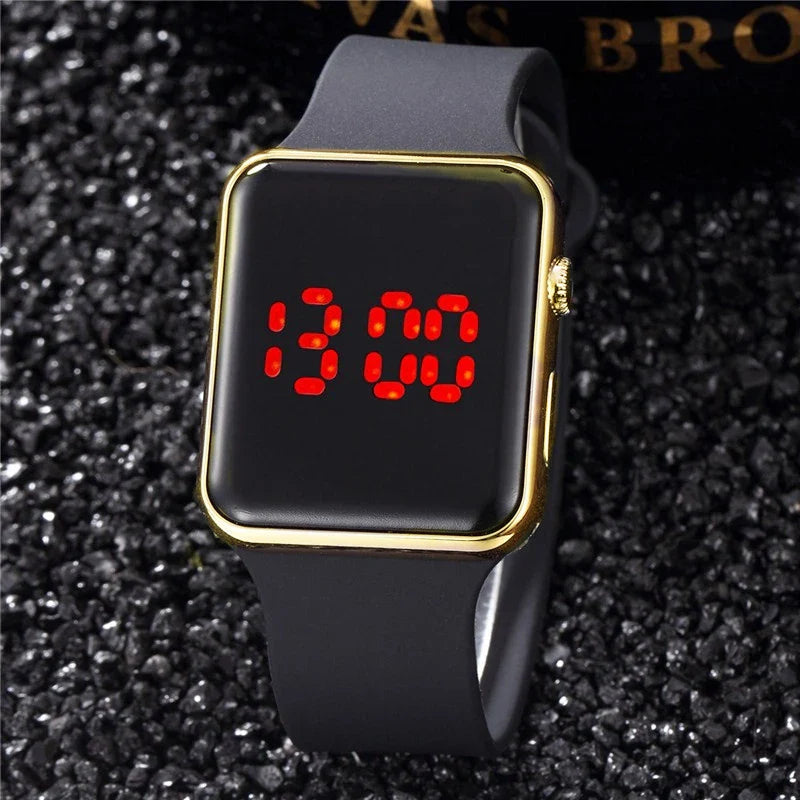 TINUORA Square LED Digital Watch – Unisex Casual Sports Wristwatch
