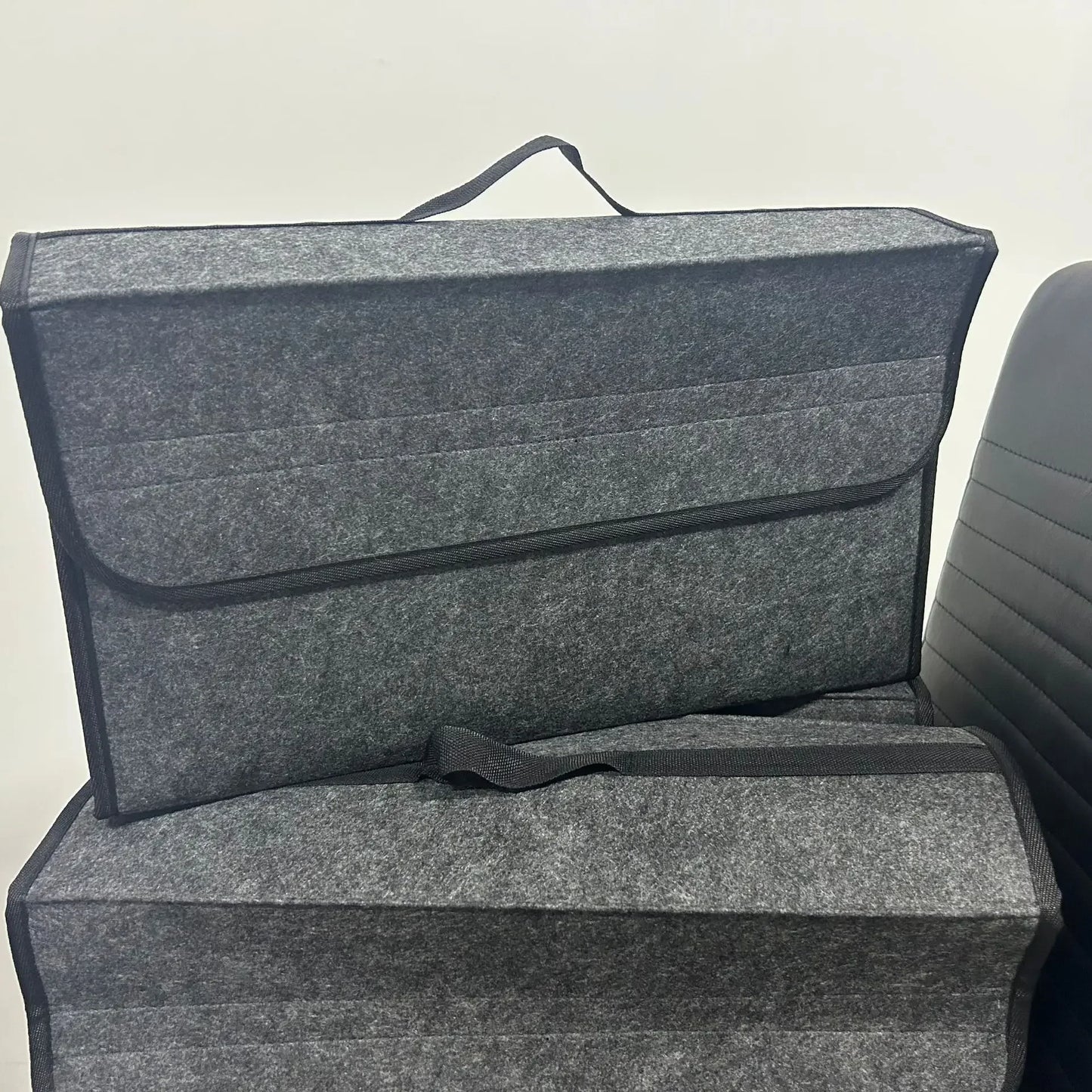 Canvas Car Trunk Organizer Box with Felt Cloth Interior