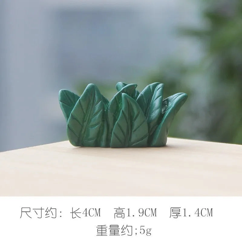 Mini Resin Mushroom Shaped Statue Waterproof Miniature Gifts for Patio Bonsai Dollhouse Fairy Garden Desk Decoration Home Decor Peaceful Pleasures Health and Wellness dark green