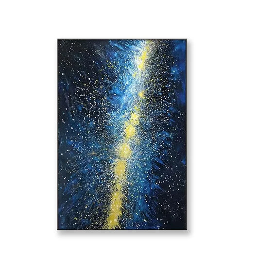 Pure Hand Drawn Canvas Wall Art Oil Painting Quadro Home Decorations Abstract Stars Hanging Picture For Living Room Bedroom Peaceful Pleasures Health and Wellness