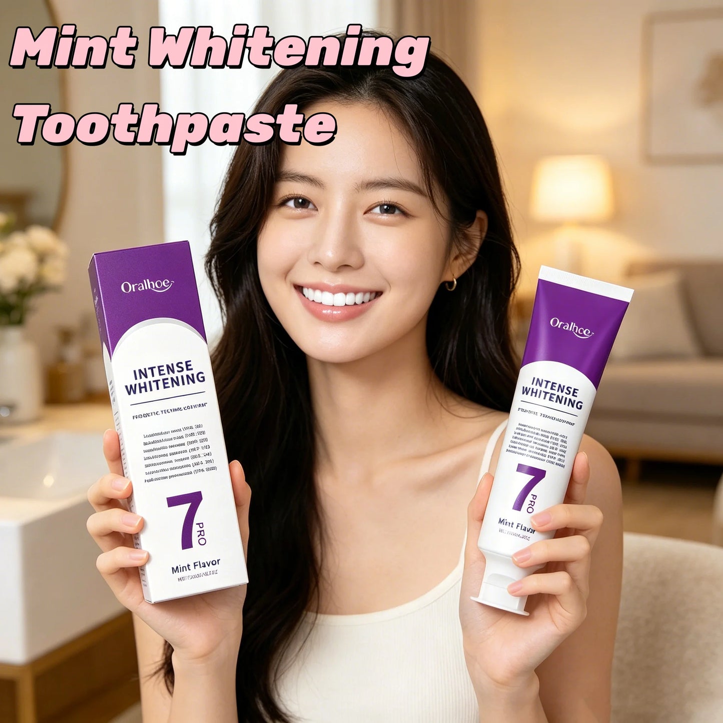 Oralhoe Cooling Mint Whitening Toothpaste | Deep Clean 120g