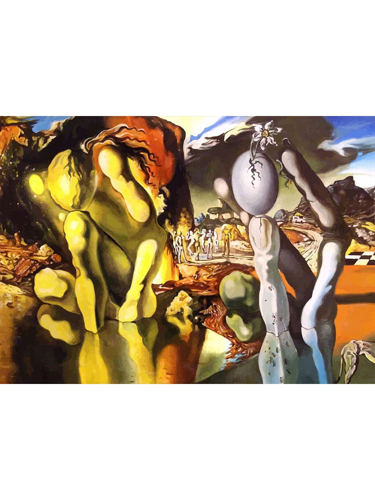 Salvador Dali Surrealism Masterpiece Posters Canvas Painting Abstract Aesthetic Wall Art For Corridor Office Room Home Decor Peaceful Pleasures Health and Wellness 6 40x60cm Unframed