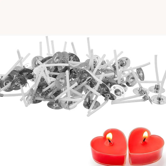 Pre-Waxed Tea Light Candle Wicks 50/100Pcs – 1.02" with Base Candle Wicks Oasis Select 200pcs