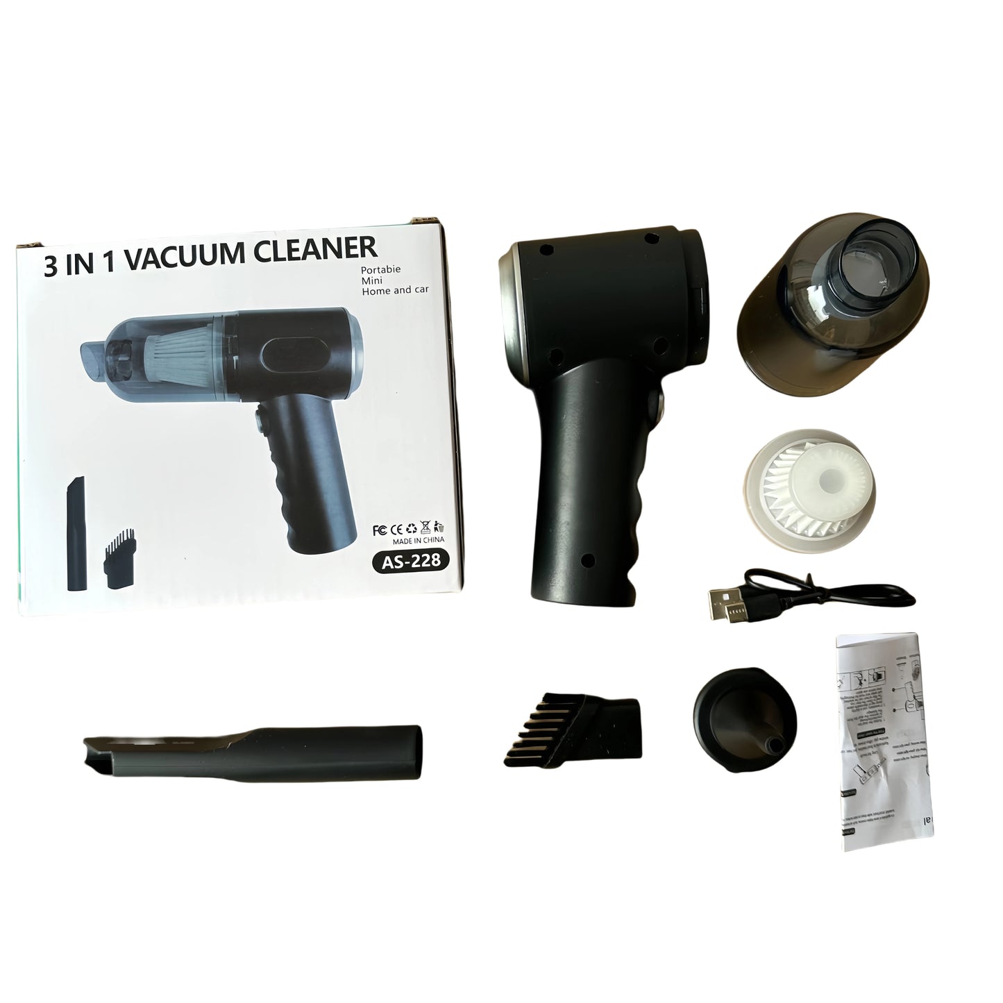 Mini Handheld Car Vacuum Cleaner, Wireless Charging, High Power, Dual Suction & Blower for Car Interior Cleaning Peaceful Pleasures Health and Wellness