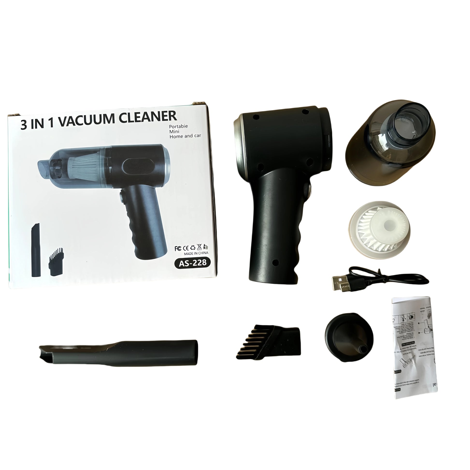 Mini Handheld Car Vacuum Cleaner, Wireless Charging, High Power, Dual Suction & Blower for Car Interior Cleaning Peaceful Pleasures Health and Wellness