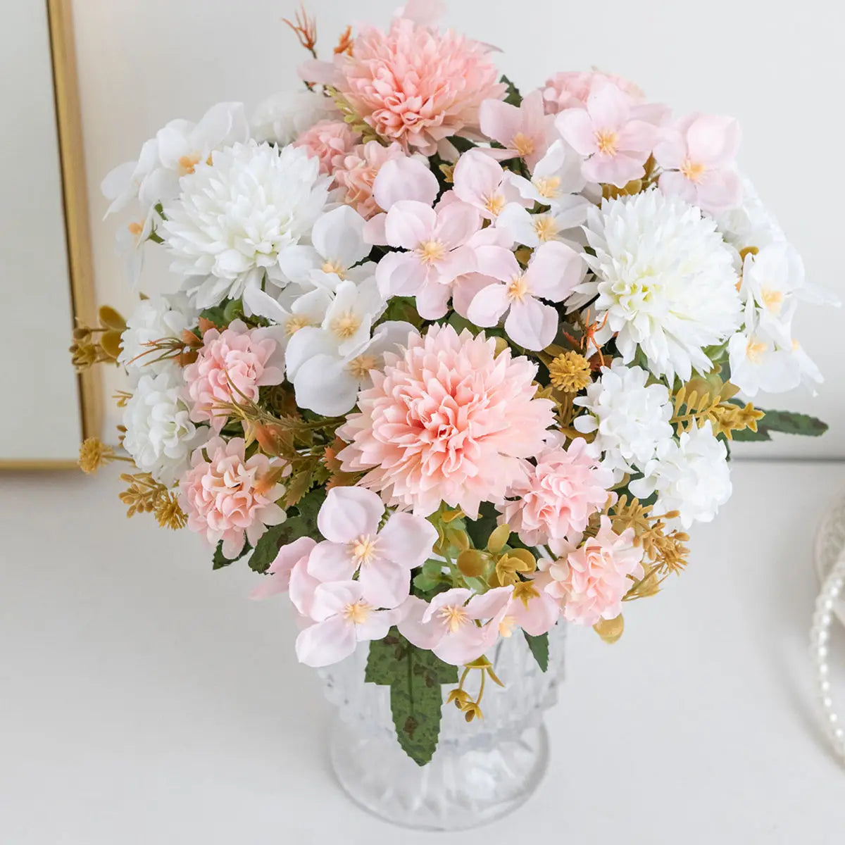 Artificial Silk Peony Rose Ball Bouquet | Wedding & Home Decor