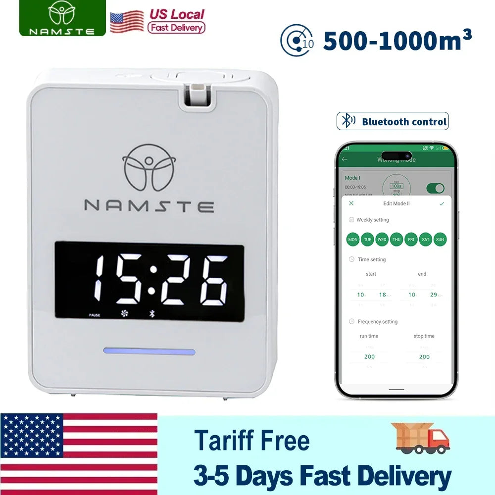 NAMSTE Smart Aroma Diffuser | 500m³ Bluetooth Peaceful Pleasures Health and Wellness