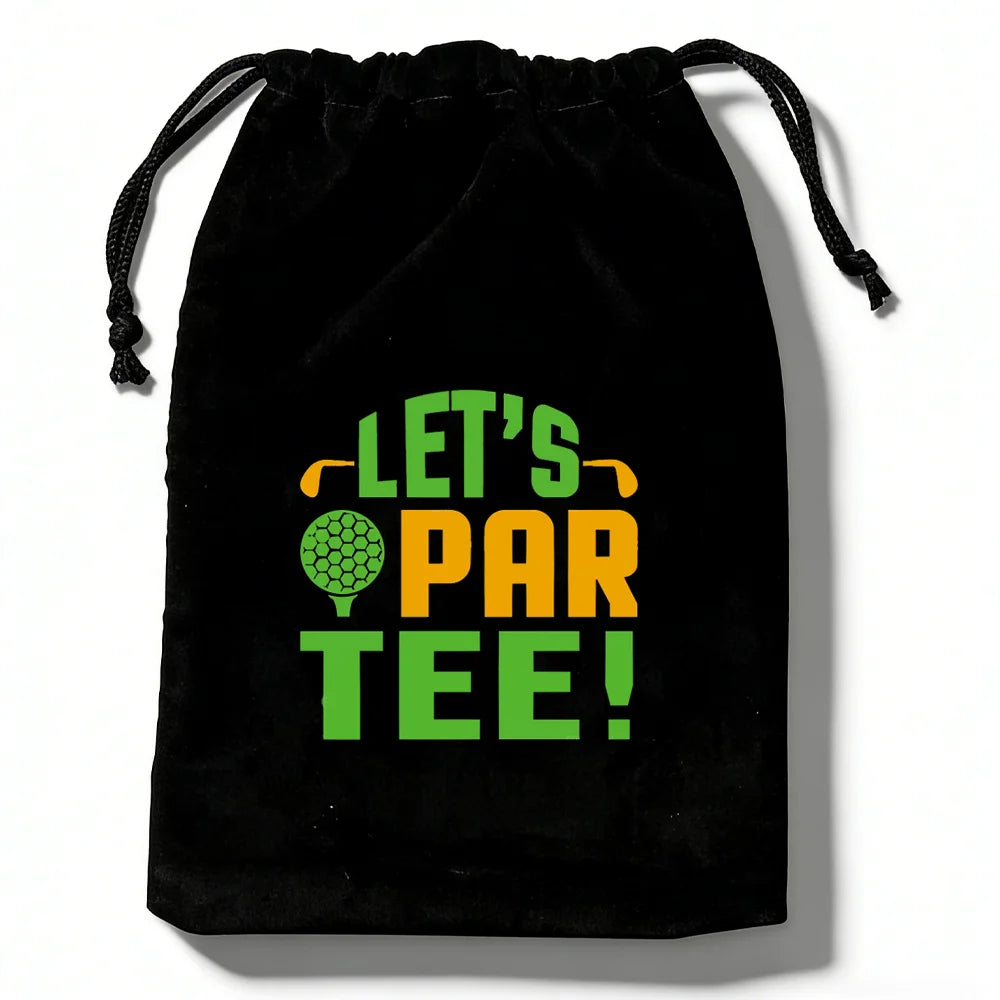 5-Pack Golf Velvet Drawstring Gift Bags 5x7" | Party Favors