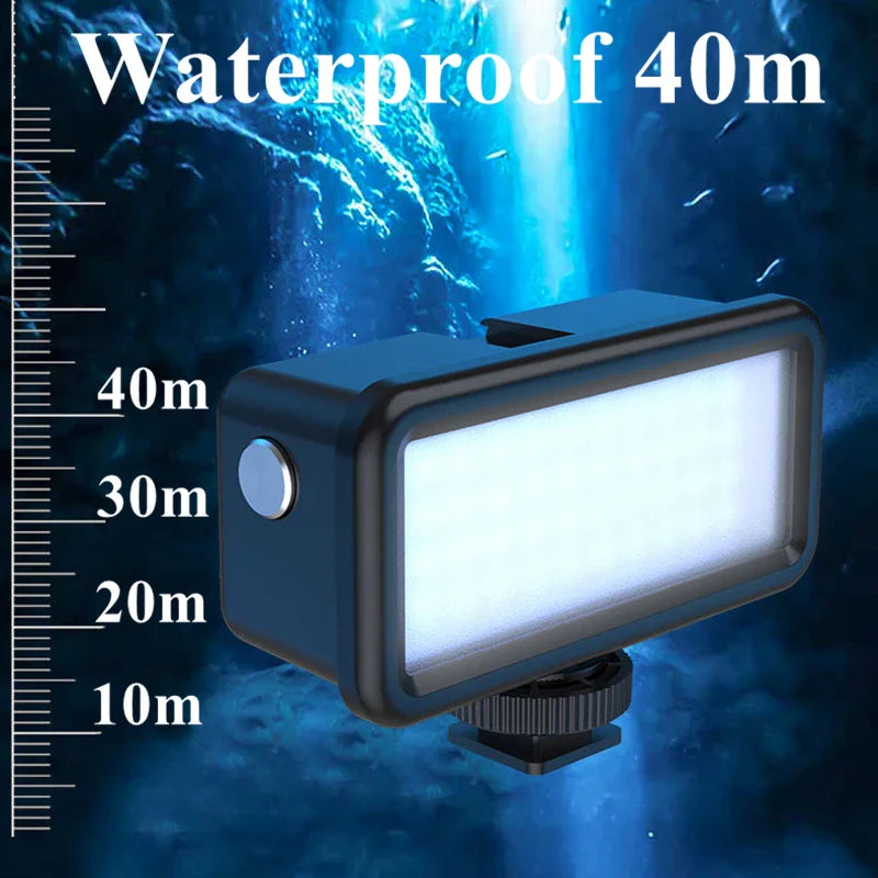 VeFly 40M Waterproof Underwater LED Fill Light for GoPro & DJI