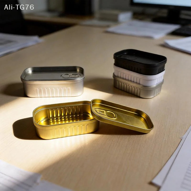 Sardine Can Shaped Tin Box – Mini Metal Jewelry & Storage Case