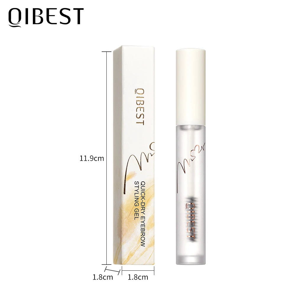 QIBEST Transparent Eyebrow Pomade Brow Natural Waterproof Long Lasting Creamy Texture Tinted Sculpted Brow Gel Set With Brush Peaceful Pleasures Health and Wellness