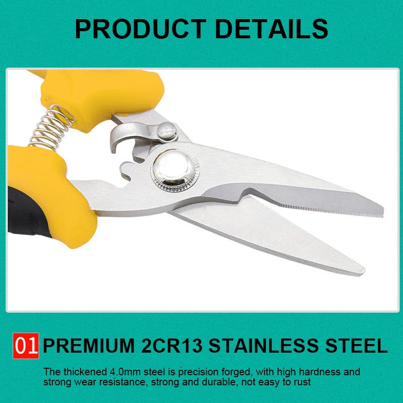 Stainless Steel Electrician Scissors | Wire & Sheet Trimmer Peaceful Pleasures Health and Wellness