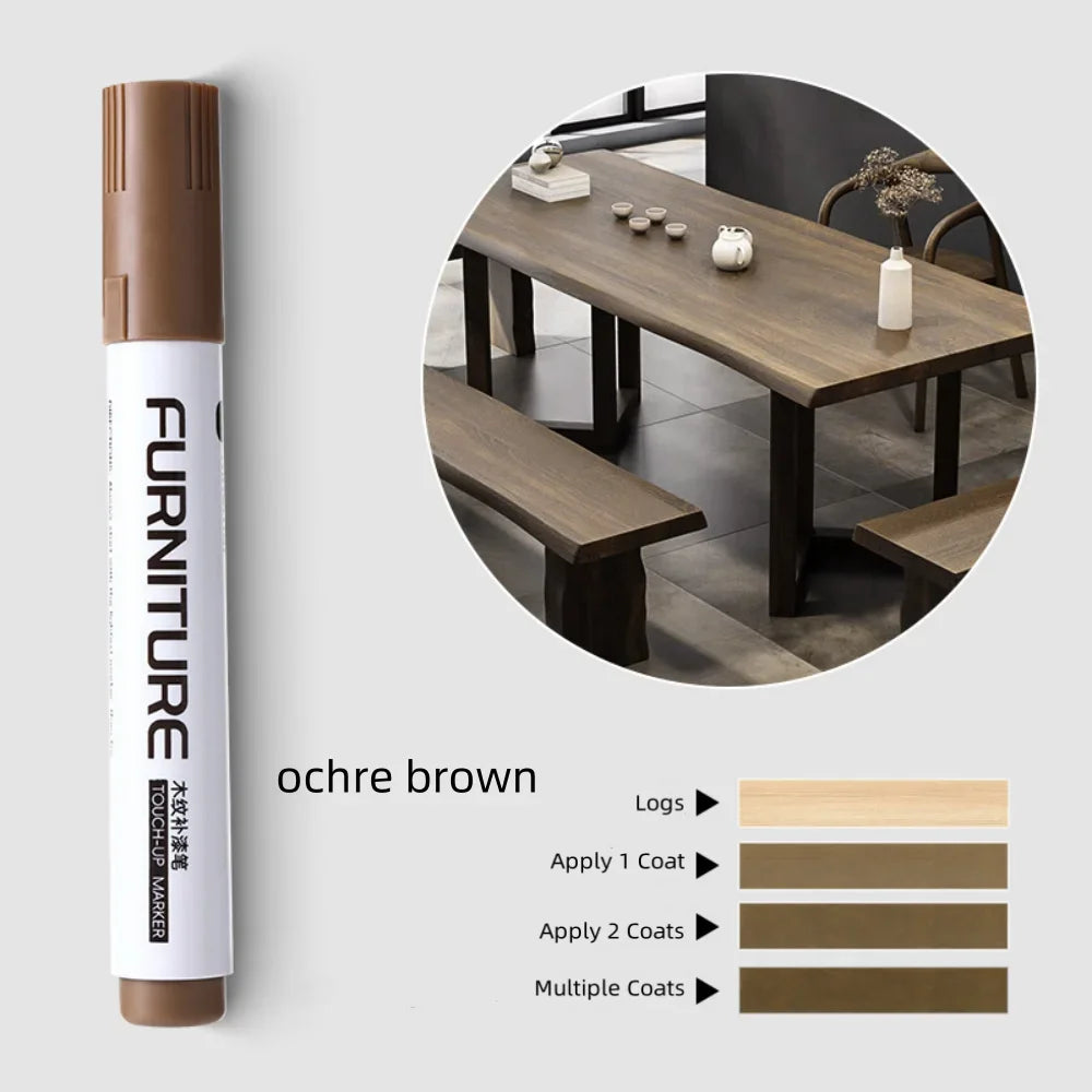 Wood Composite Grain Paint Furniture Touch-up Markers Pens Wood Floor,Furniture Markers Touch Up,touch up markers Peaceful Pleasures Health and Wellness ochre brown