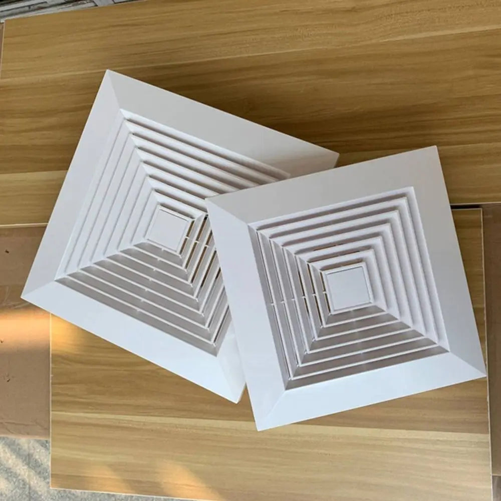 White Square Ceiling Vent Cover | Plastic Exhaust Grille Air Outlet