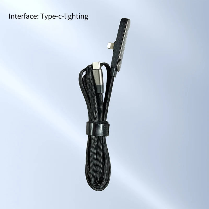 240W USB-C Fast Charging Cable with Foldable Phone Stand