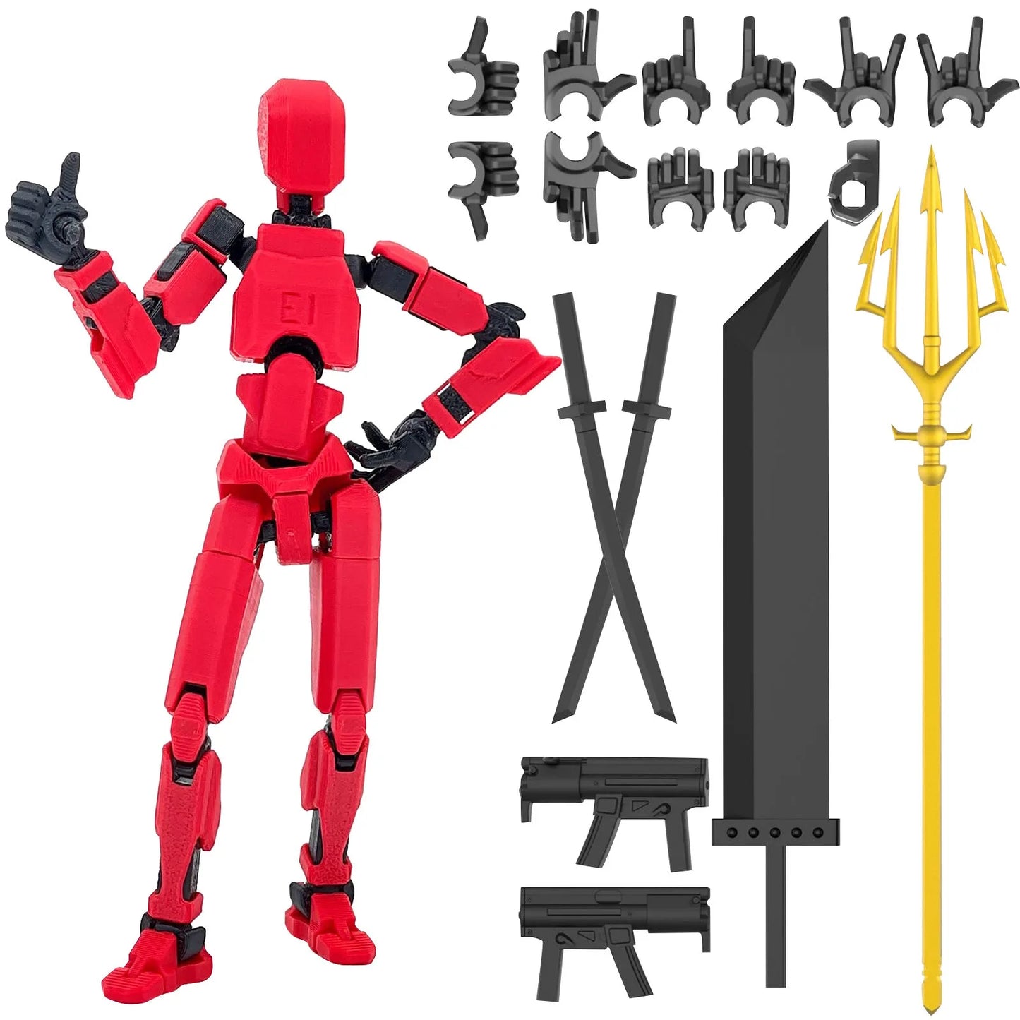 Lucky 13 3D Printed Posable Robot Action Figure | Collectible