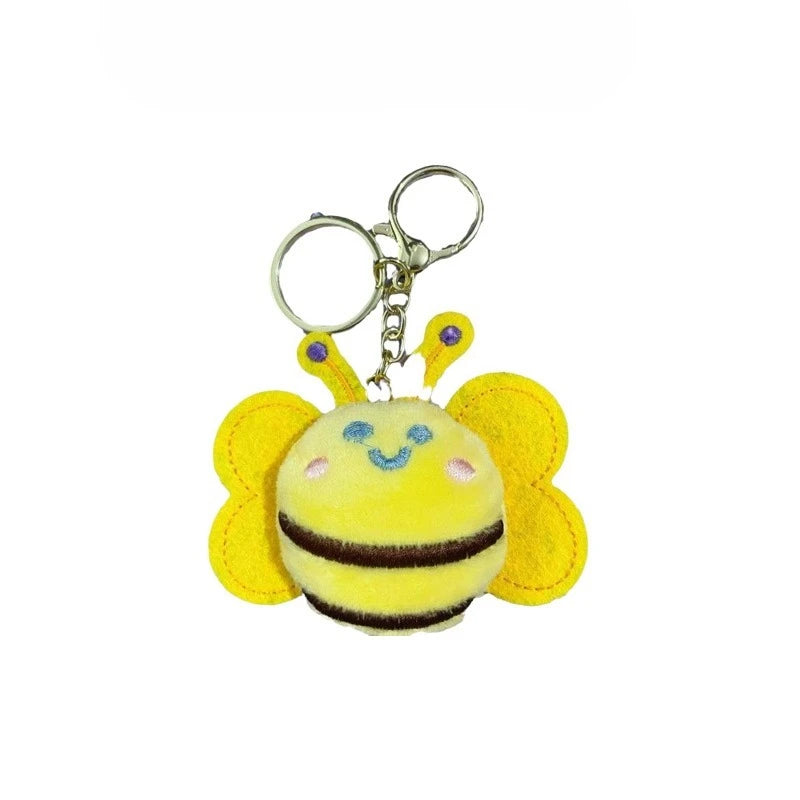 Cute Plush Bee Keychain – Soft Cartoon Bag Charm & Gift