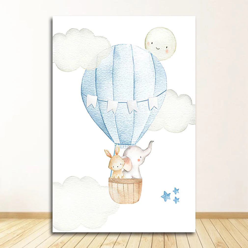 nursery print art decor paintings canvas livingroom Wall pictures for girls baby boy decoration bedroom poster animal Elephant Peaceful Pleasures Health and Wellness 0838XX07 20x30cm Unframed