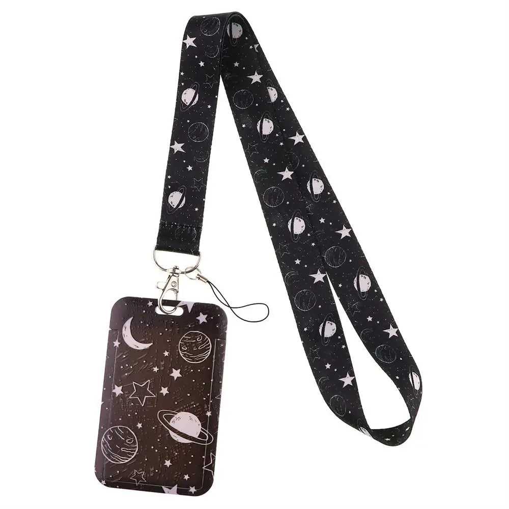 Vintage Office Supply Keyrings Card Holder Sun and Moon Phone Lanyard ID Card Holder Hanging Rope Badge Holder Phone Neck Strap Peaceful Pleasures Health and Wellness 8