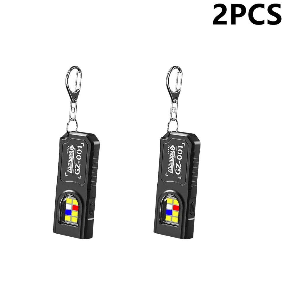 USB Rechargeable Mini Keychain Flashlight | COB EDC Pocket Lamp