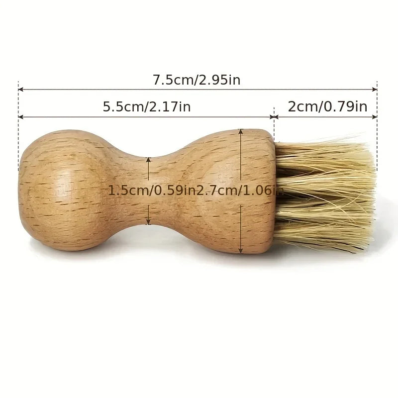 Gourd Shoe Brush – Beech Wood Handle & Pig Bristles