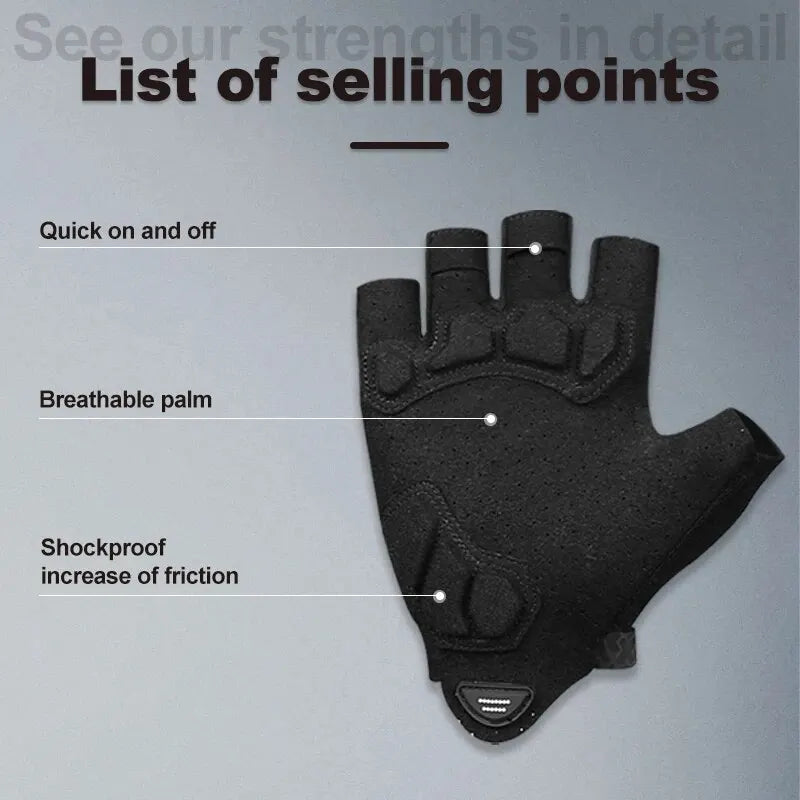 X-TIGER Half Finger Cycling Gloves – MTB & Road Bike Unisex