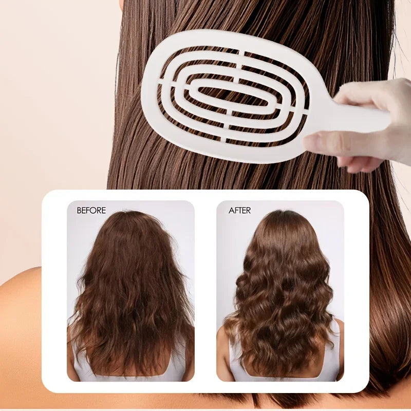 Self-Cleaning Retractable Detangling Hairbrush | Nylon Bristles Detangling Hairbrush Peaceful Pleasures Health and Wellness