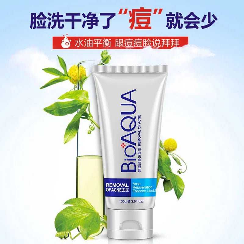 BIOAQUA Anti-Acne Foaming Facial Cleanser – Blackhead Remover