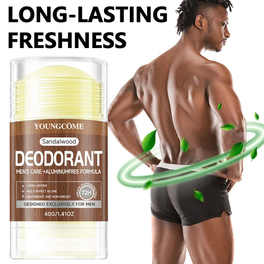 YOUNGCOME Men's Sandalwood Deodorant Stick 40g | Antiperspirant Men's Deodorant Stick Oasis Select