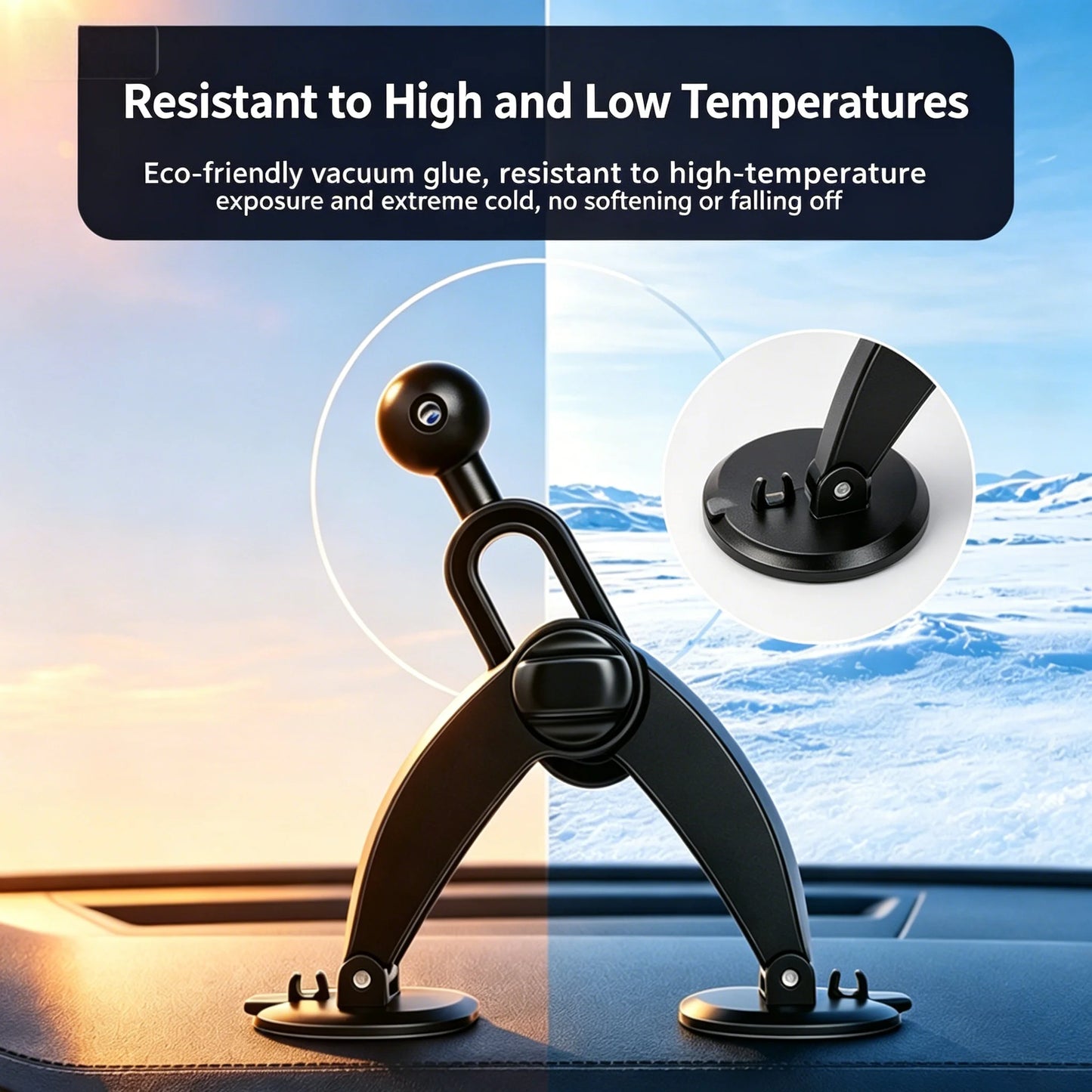 Universal 17mm Ball Head Car Dash Dual Self Adhesive Base 360 Degree Rotation Phone Holder Cellphone Support Bracket Accessories Peaceful Pleasures Health and Wellness