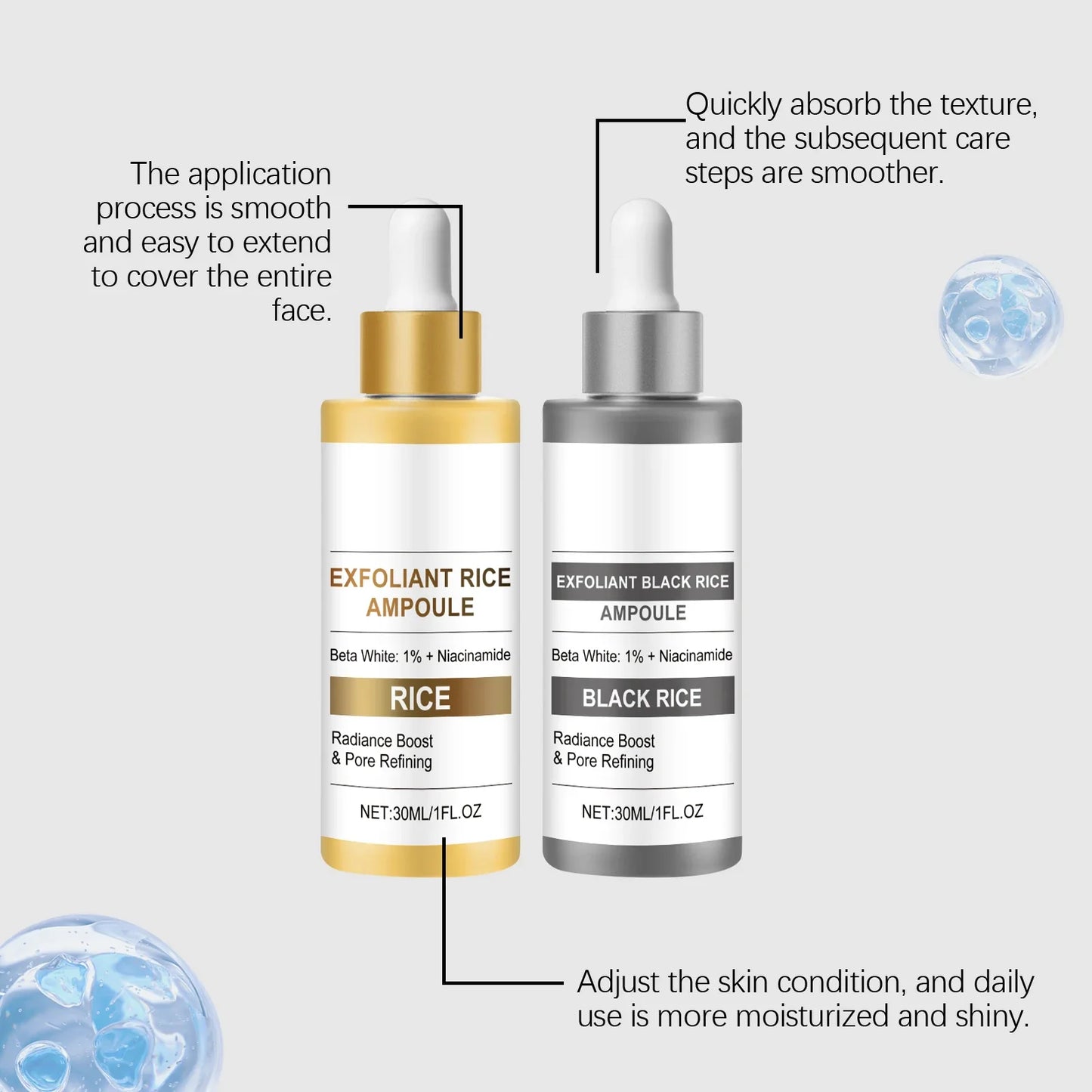 Black Rice Ampoule Brightening Exfoliant – Face & Body Scrub